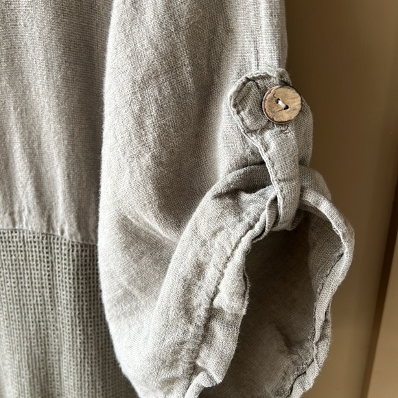 Contessa Teresa Natural Linen Midi to Maxi Dress XL Boho Lagenlook style. - Picture 5 of 9